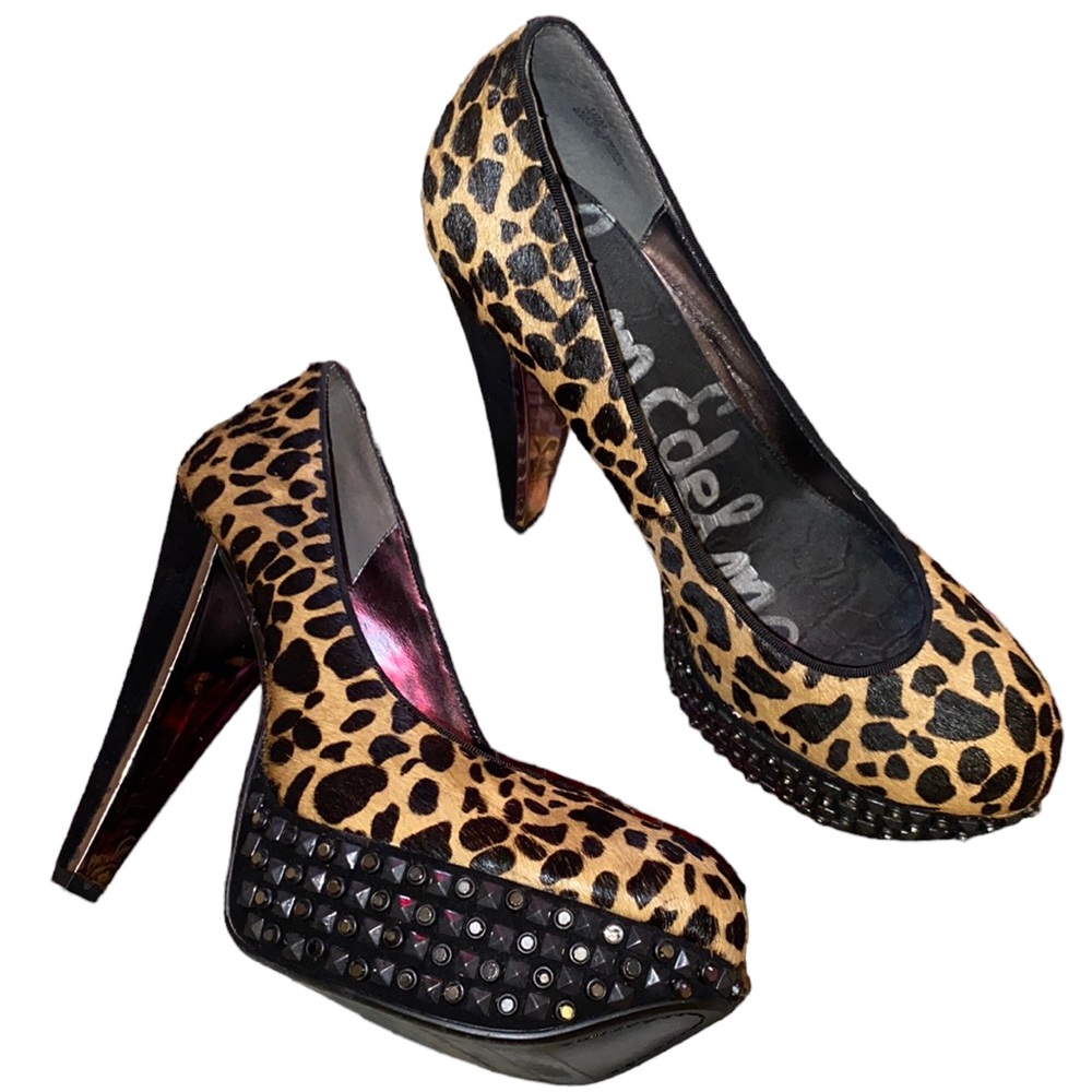 Sam Edelman Spiked Leopard Heels